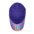 Chapeau de baseball en cuir miroir laser